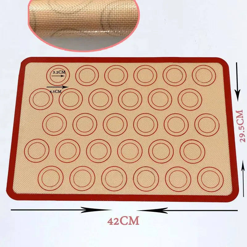 Non-Stick Silicone Baking & Kneading Mat – Reusable Pastry Mat with Measurement Guide