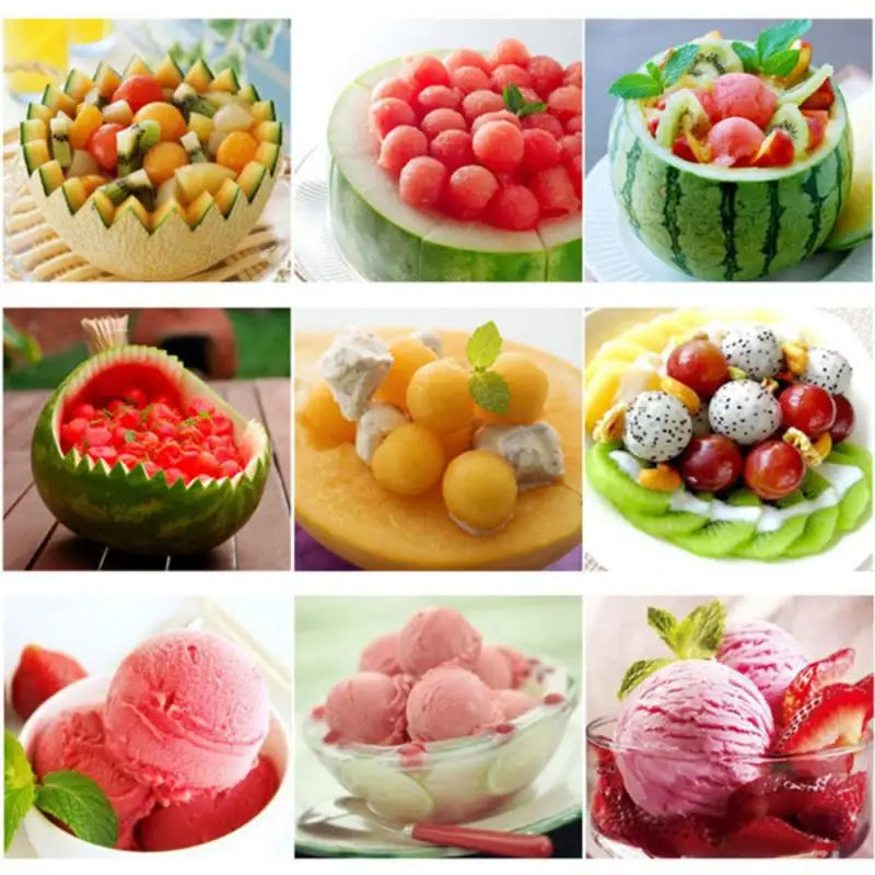 Fruit Carving Knife and Melon Scoop – 2-in-1 Stainless Steel Fruit & Ice Cream Ball Maker