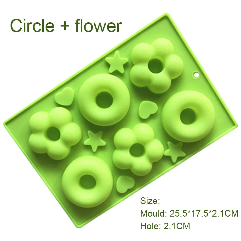Silicone Donut Mould – 3D Non-Stick Baking Mould for Donuts, Muffins, Cakes and Pastries