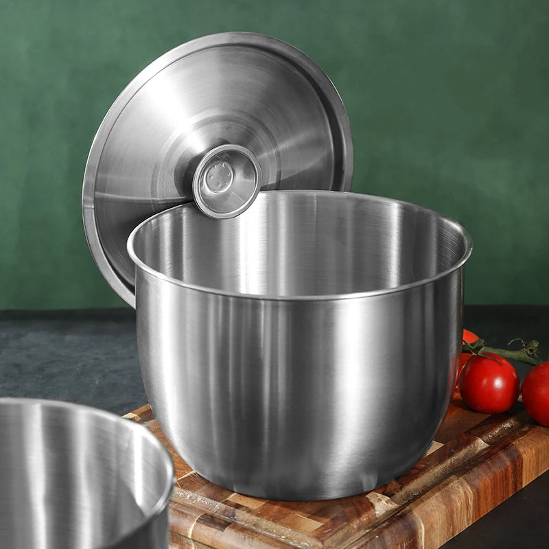 Stainless Steel Mixing Bowl with Lid – Versatile Salad, Stirring & Food Storage Container
