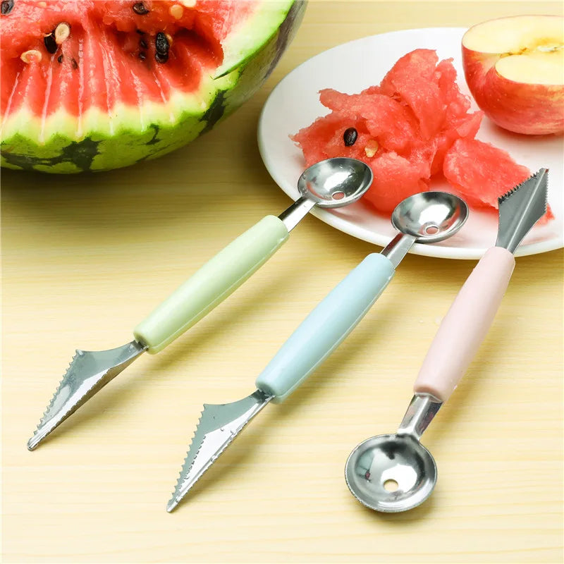 Fruit Carving Knife and Melon Scoop – 2-in-1 Stainless Steel Fruit & Ice Cream Ball Maker