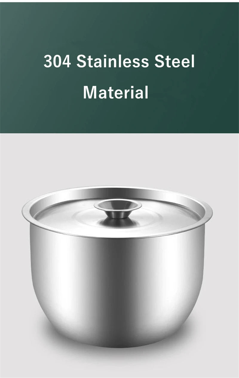 Stainless Steel Mixing Bowl with Lid – Versatile Salad, Stirring & Food Storage Container