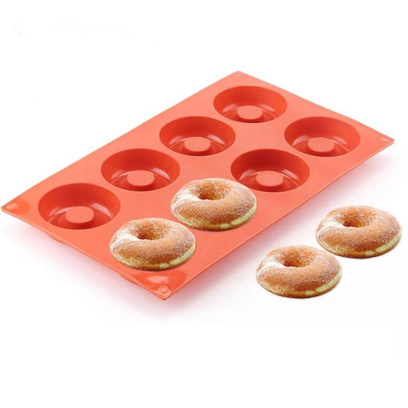 Silicone Donut Mould – 3D Non-Stick Baking Mould for Donuts, Muffins, Cakes and Pastries