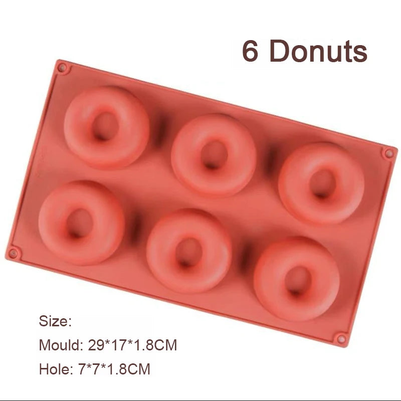 Silicone Donut Mould – 3D Non-Stick Baking Mould for Donuts, Muffins, Cakes and Pastries