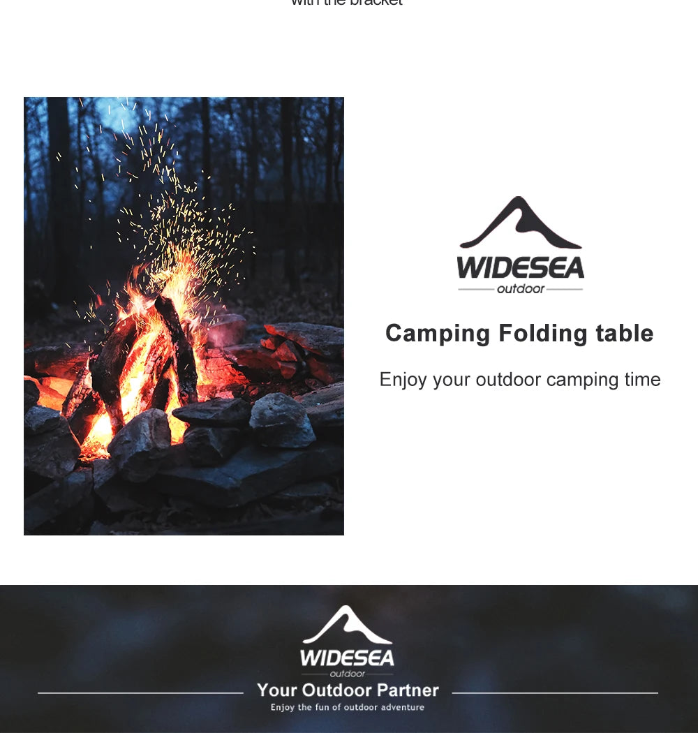 Widesea Folding Camping Table – Lightweight Aluminium Picnic Table for Hiking & Travel