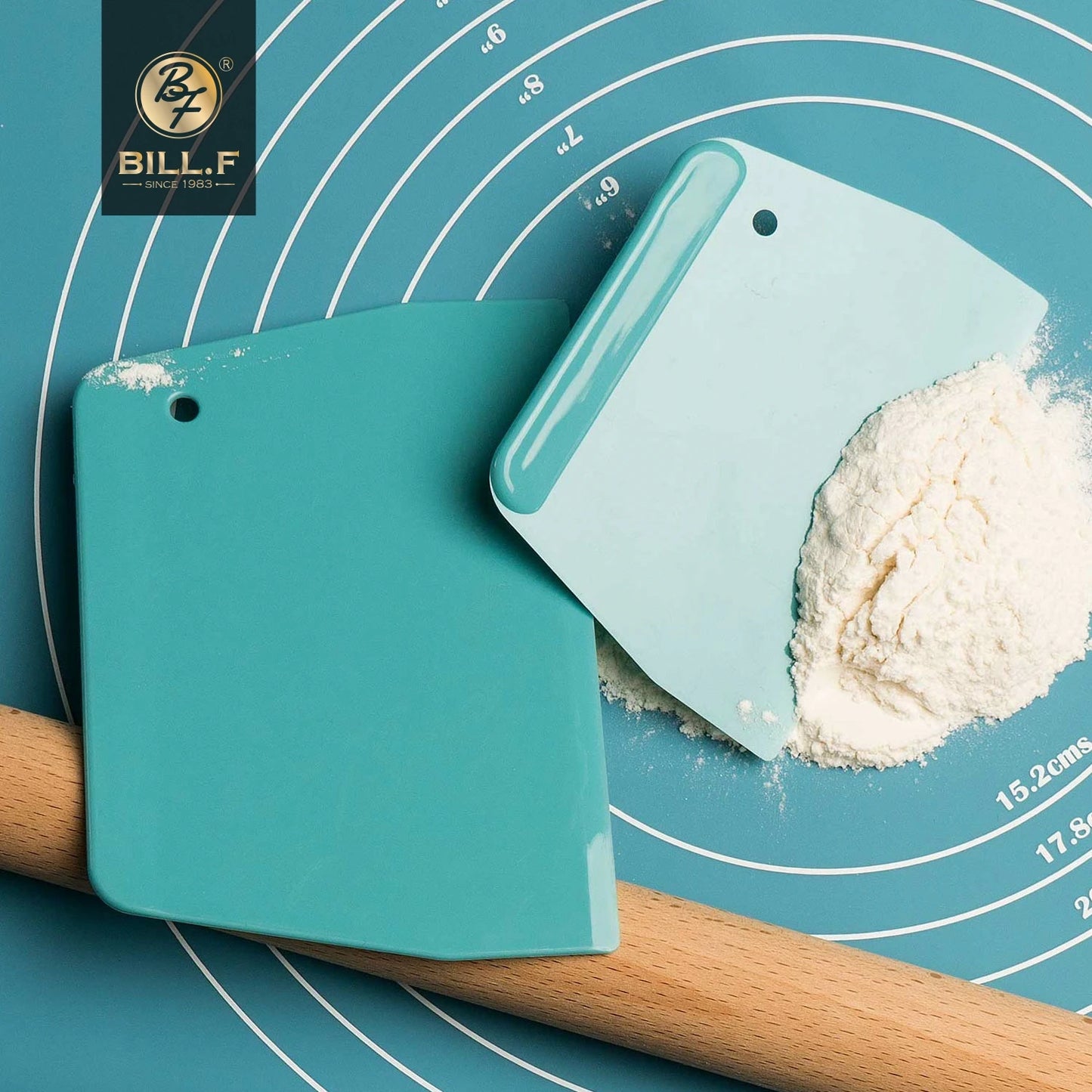 2pc Plastic Batter Scraper Set – Essential Baking Tool for Mixing & Portioning