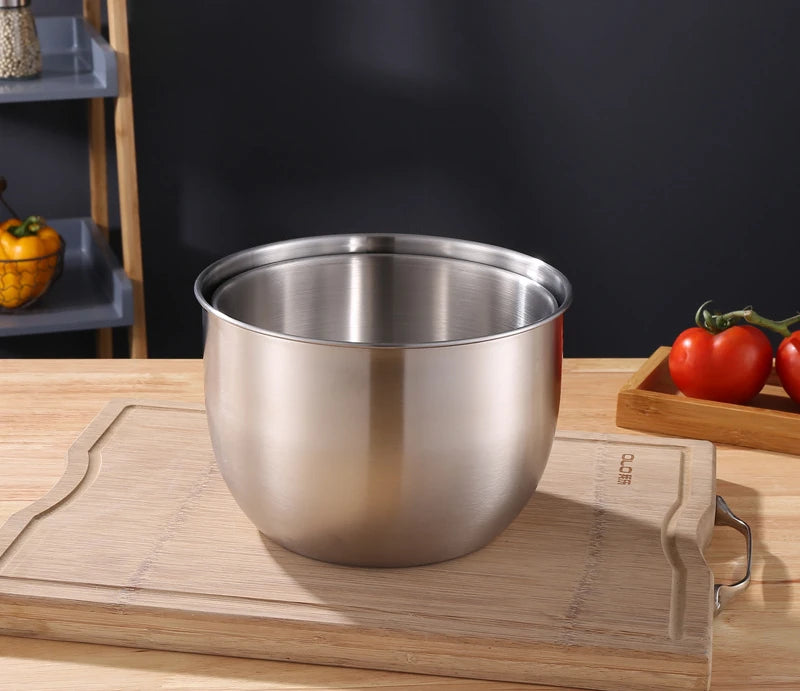 Stainless Steel Mixing Bowl with Lid – Versatile Salad, Stirring & Food Storage Container