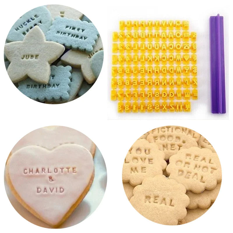 Alphabet Cookie Decorating Stamps – Letter Mould Set for Fondant, Biscuits & Crafts