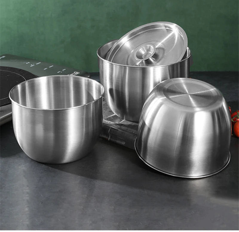 Stainless Steel Mixing Bowl with Lid – Versatile Salad, Stirring & Food Storage Container