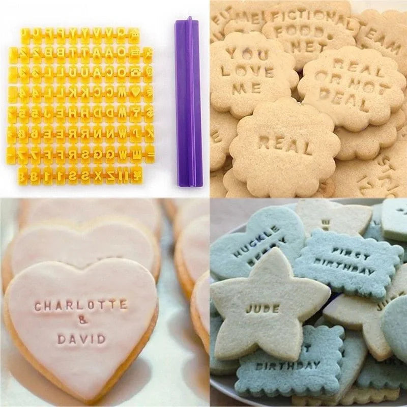 Alphabet Cookie Decorating Stamps – Letter Mould Set for Fondant, Biscuits & Crafts