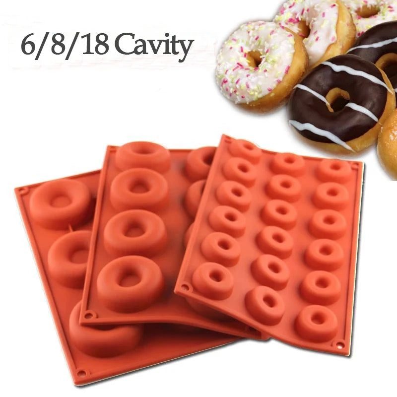 Silicone Donut Mould – 3D Non-Stick Baking Mould for Donuts, Muffins, Cakes and Pastries