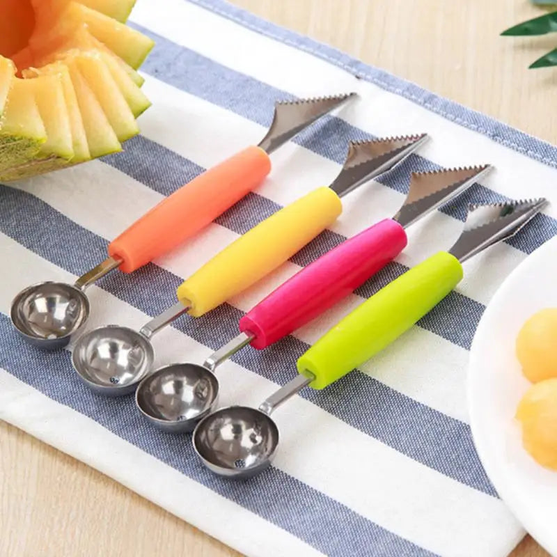Fruit Carving Knife and Melon Scoop – 2-in-1 Stainless Steel Fruit & Ice Cream Ball Maker
