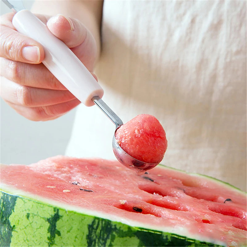 Fruit Carving Knife and Melon Scoop – 2-in-1 Stainless Steel Fruit & Ice Cream Ball Maker