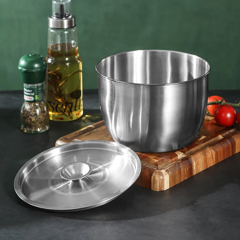 Stainless Steel Mixing Bowl with Lid – Versatile Salad, Stirring & Food Storage Container