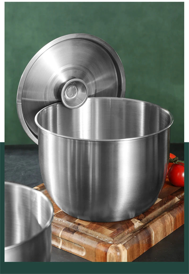Stainless Steel Mixing Bowl with Lid – Versatile Salad, Stirring & Food Storage Container