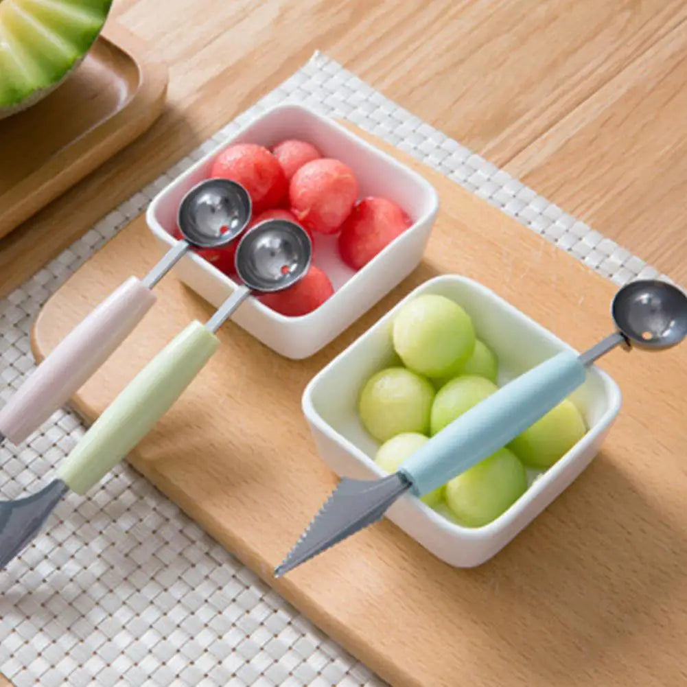 Fruit Carving Knife and Melon Scoop – 2-in-1 Stainless Steel Fruit & Ice Cream Ball Maker