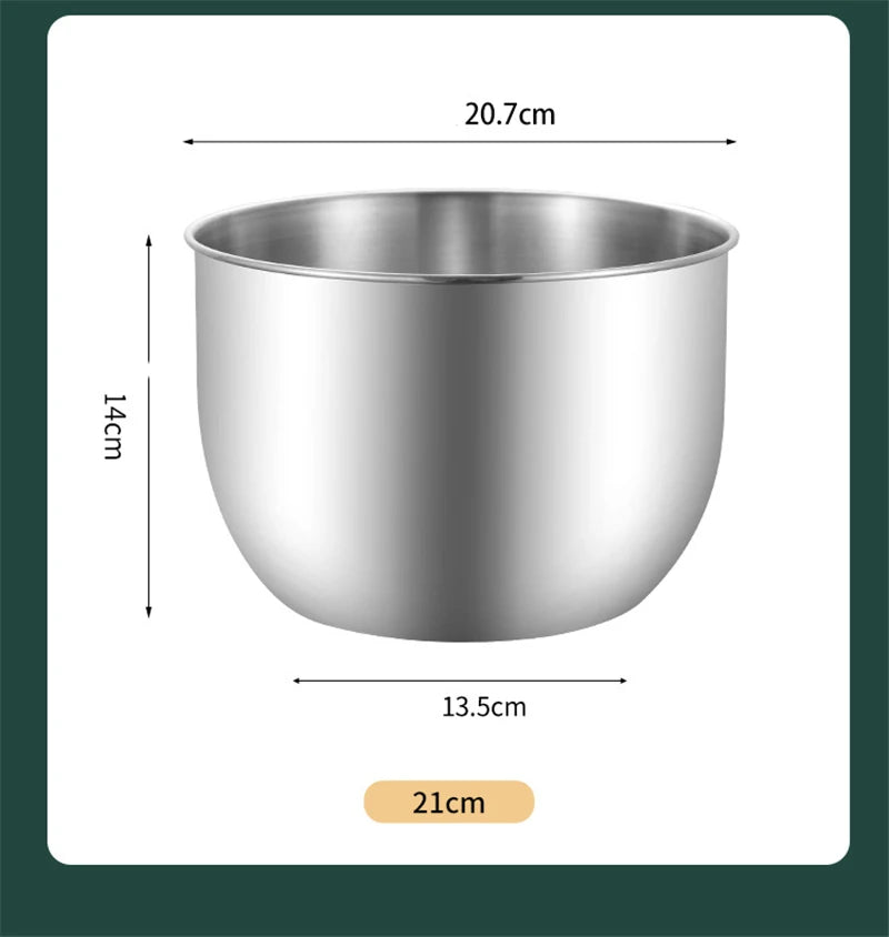 Stainless Steel Mixing Bowl with Lid – Versatile Salad, Stirring & Food Storage Container