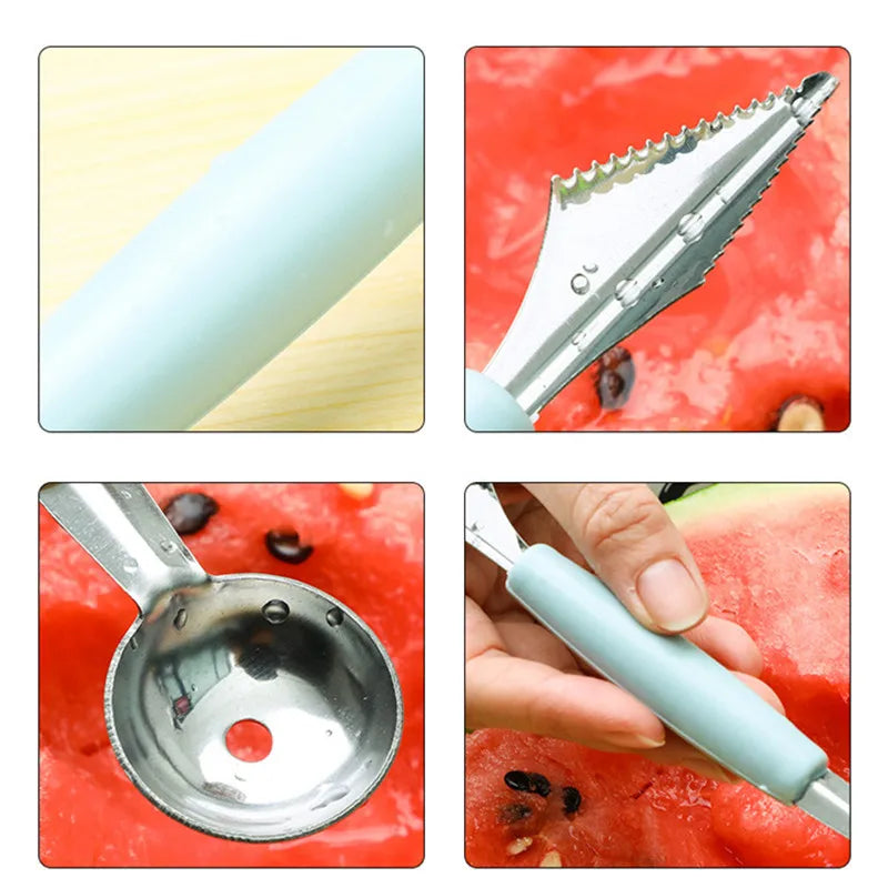 Fruit Carving Knife and Melon Scoop – 2-in-1 Stainless Steel Fruit & Ice Cream Ball Maker