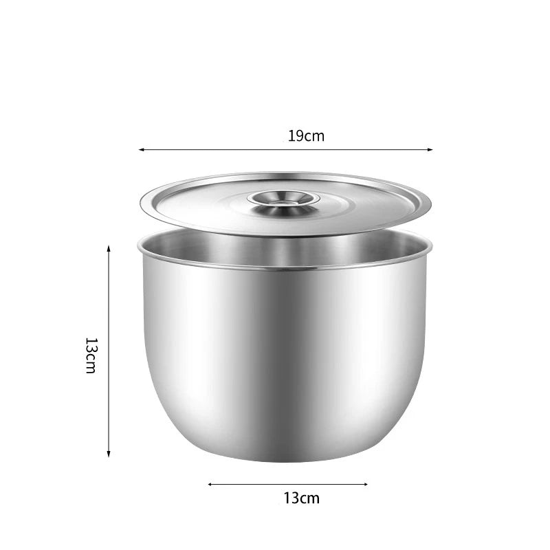 Stainless Steel Mixing Bowl with Lid – Versatile Salad, Stirring & Food Storage Container