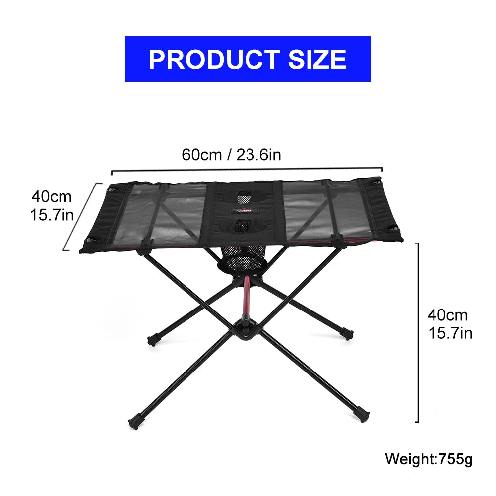 Widesea Folding Camping Table – Lightweight Aluminium Picnic Table for Hiking & Travel