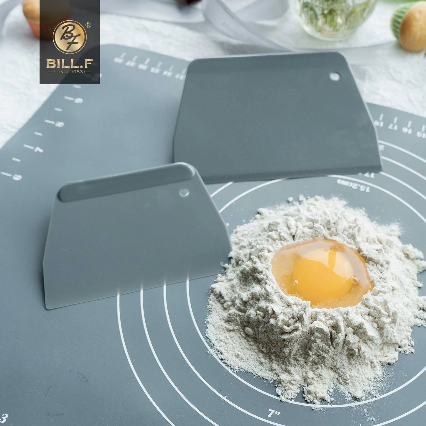 2pc Plastic Batter Scraper Set – Essential Baking Tool for Mixing & Portioning