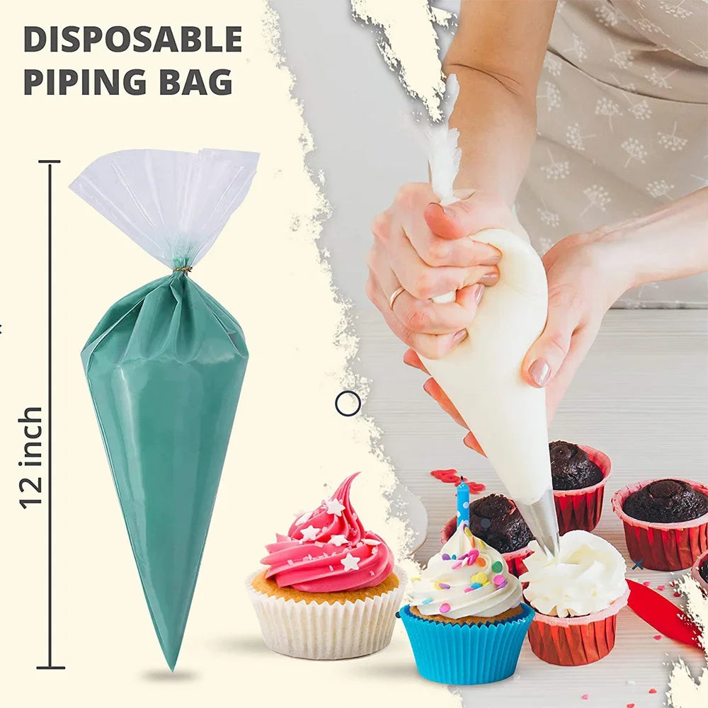 20-100pc Disposable Piping Bags – Icing & Cream Bags for Cake and Pastry Decorating 2