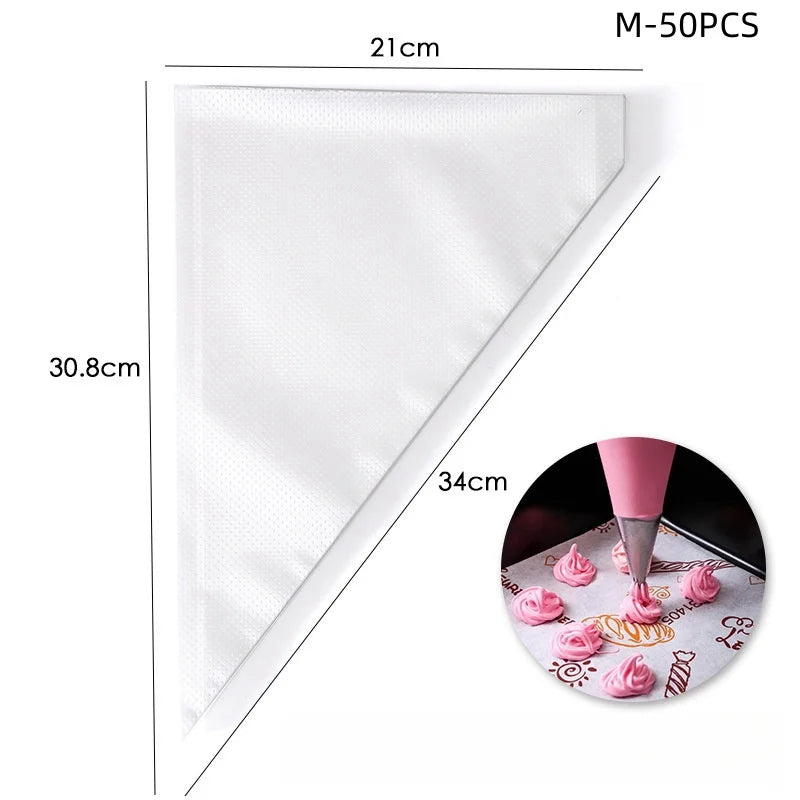 20-100pc Disposable Piping Bags – Icing & Cream Bags for Cake and Pastry Decorating 2