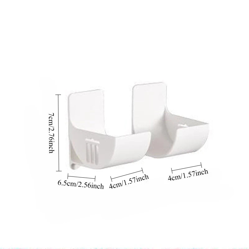 Adjustable Self-Adhesive Kitchen Storage Shelf – Wall-Mounted Holder for Wraps, Foil & Towels