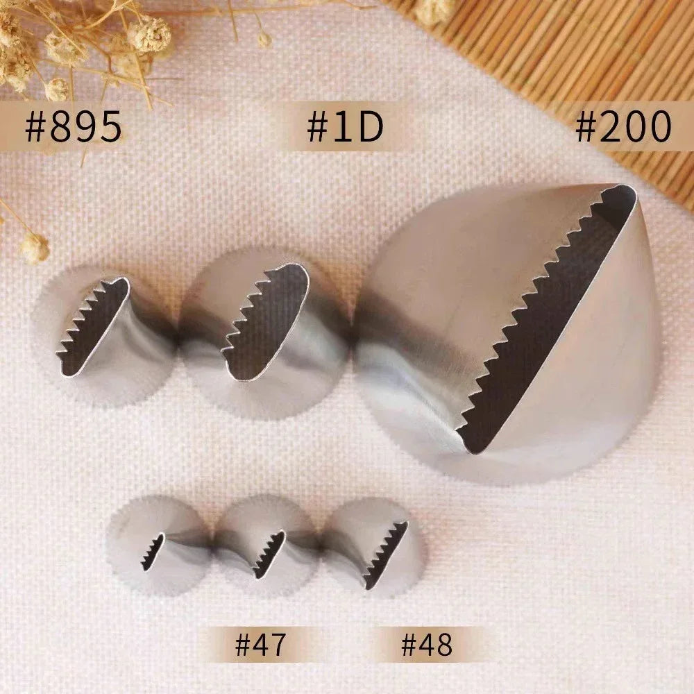 Basket Weave Icing Nozzles – Stainless Steel Piping Tips for Cake & Cupcake Decorating