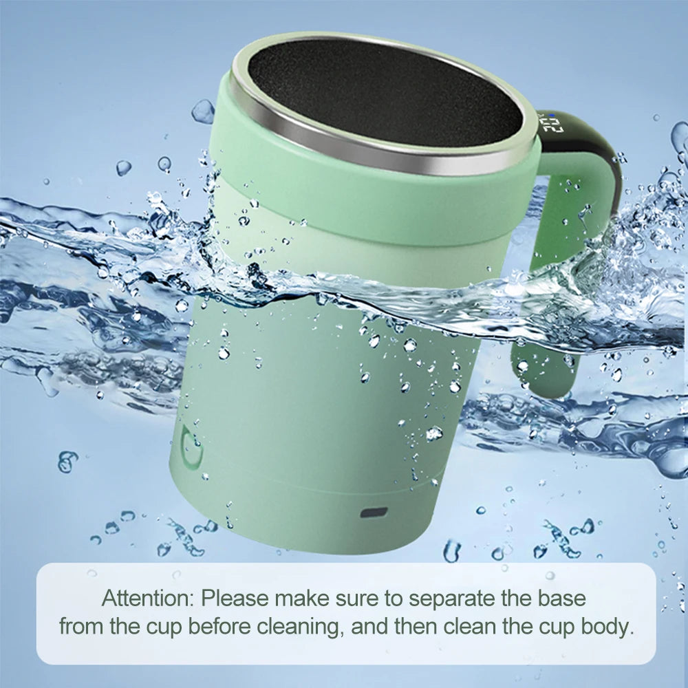 Rechargeable Self-Stirring Mug – Magnetic Electric Coffee Mixer with Lid, 380ml