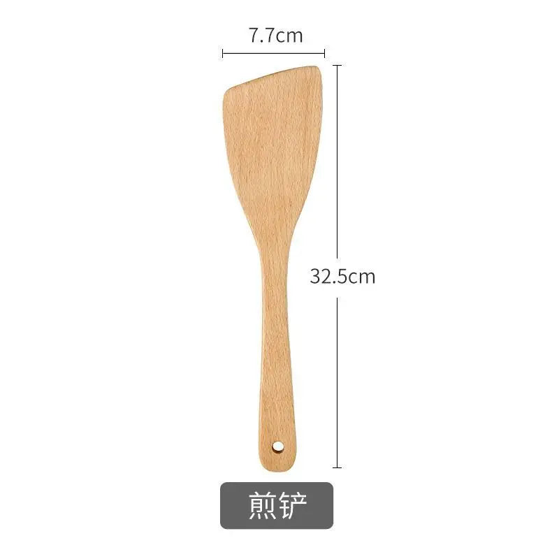 Wooden Cooking Utensils – Non-Stick Safe Kitchen Tools for Frying & Stirring
