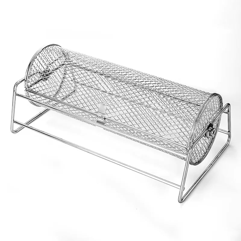 Rolling BBQ Grill Mesh Basket