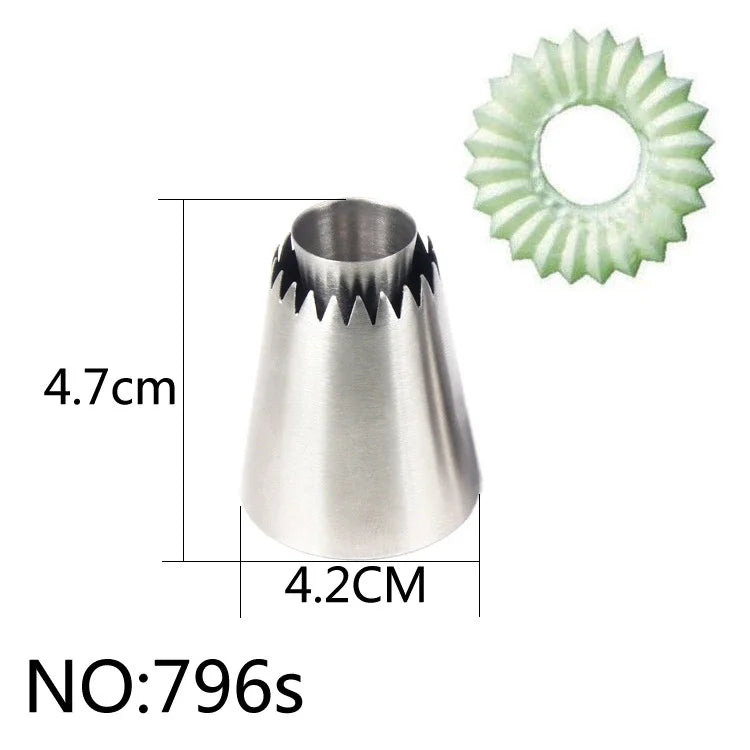 Stainless Steel Icing Nozzles – Cake Decorating Tips for Biscuits, Cookies & Desserts