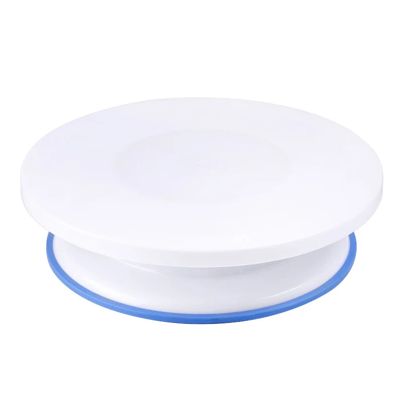 Macaron Rotating Cake Turntable – 11" Revolving Stand for Cake Decorating and Baking
