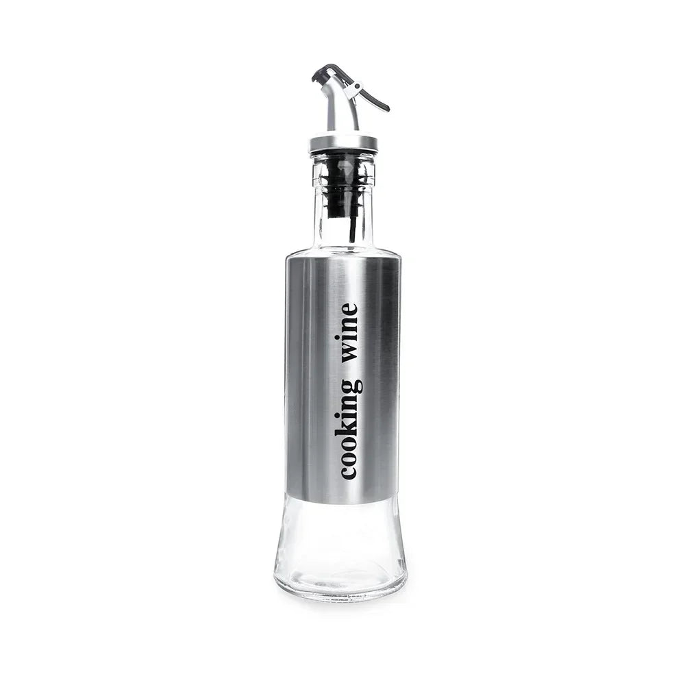 Stainless Steel Oil Bottle – 300ml/500ml Dispenser for Olive Oil, Vinegar & Sauces