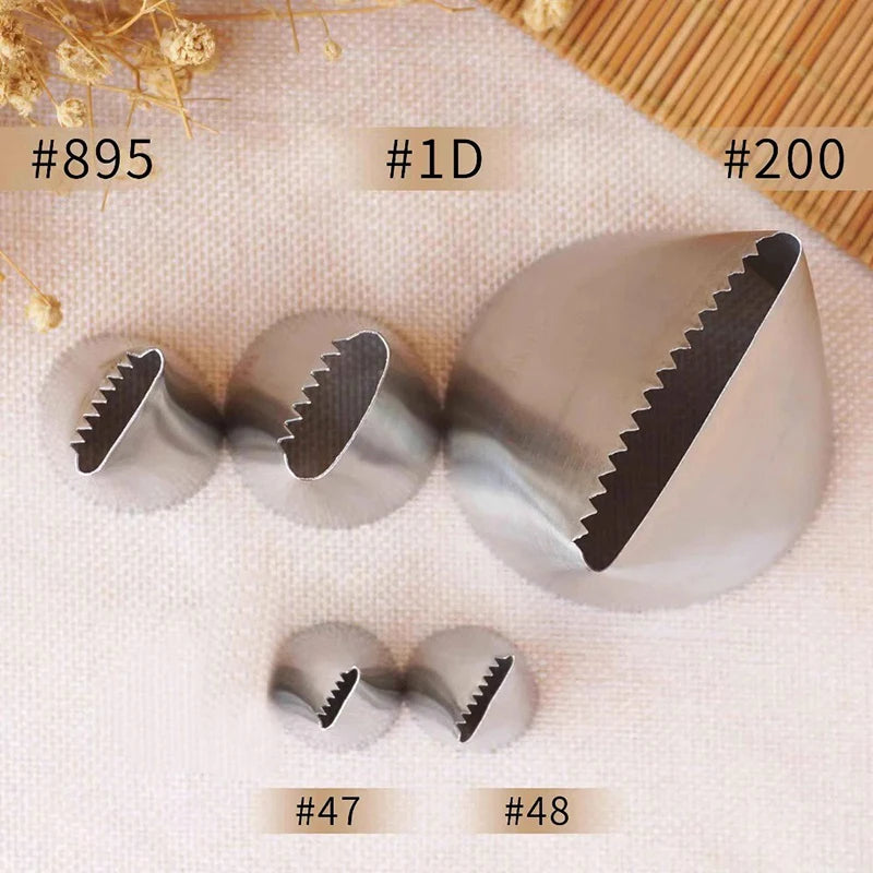 Basket Weave Icing Nozzles – Stainless Steel Piping Tips for Cake & Cupcake Decorating
