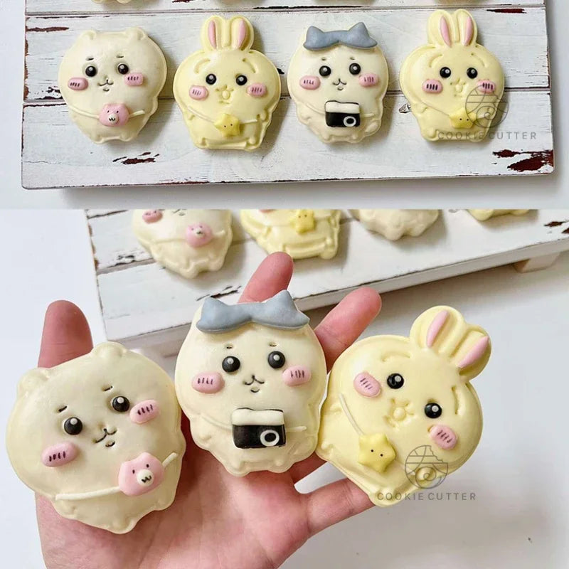 3pcs Animals Cookie Plunger Cutters