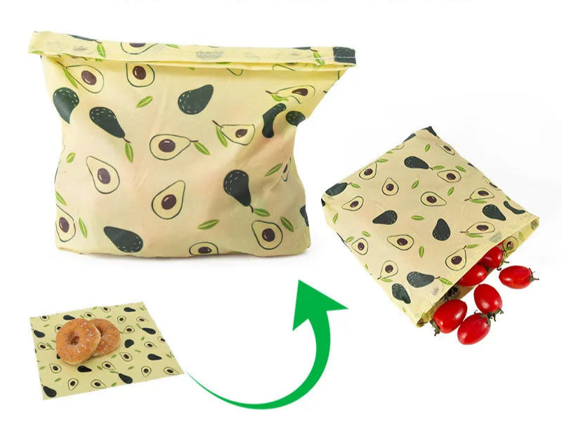 10pcs Beeswax Wrap Bag Kit – Reusable Food-Grade Beeswax Cloth Wraps in 3 Sizes