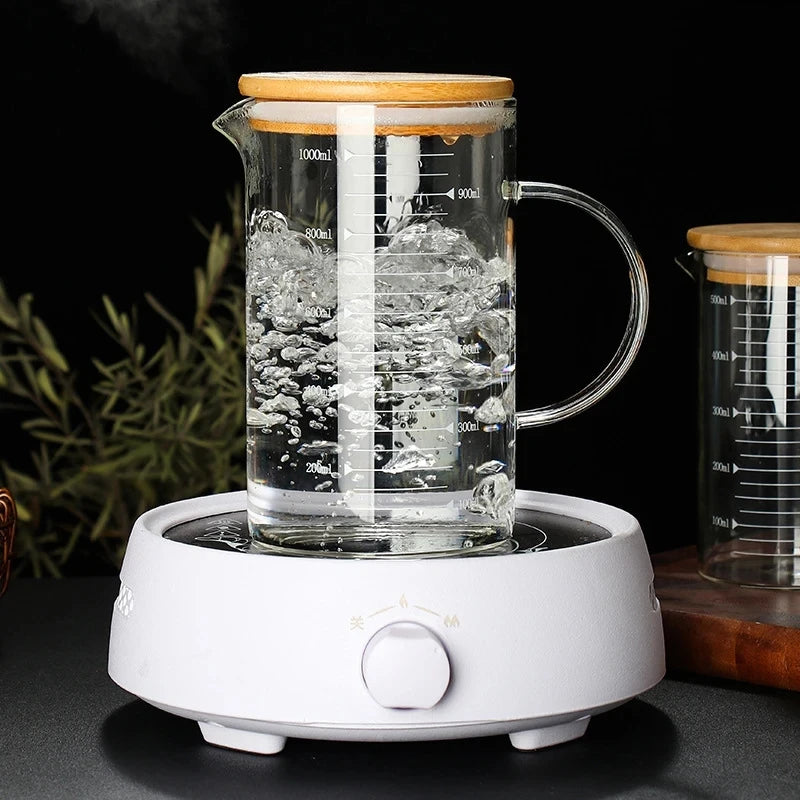 Glass Measuring Cup with Handle and Lid – 250ml to 1000ml Food Grade Measuring Jug