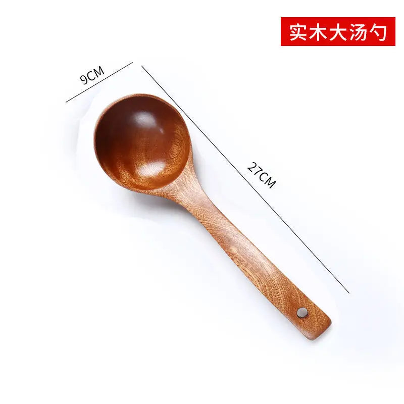 Wooden Cooking Utensils – Non-Stick Safe Kitchen Tools for Frying & Stirring