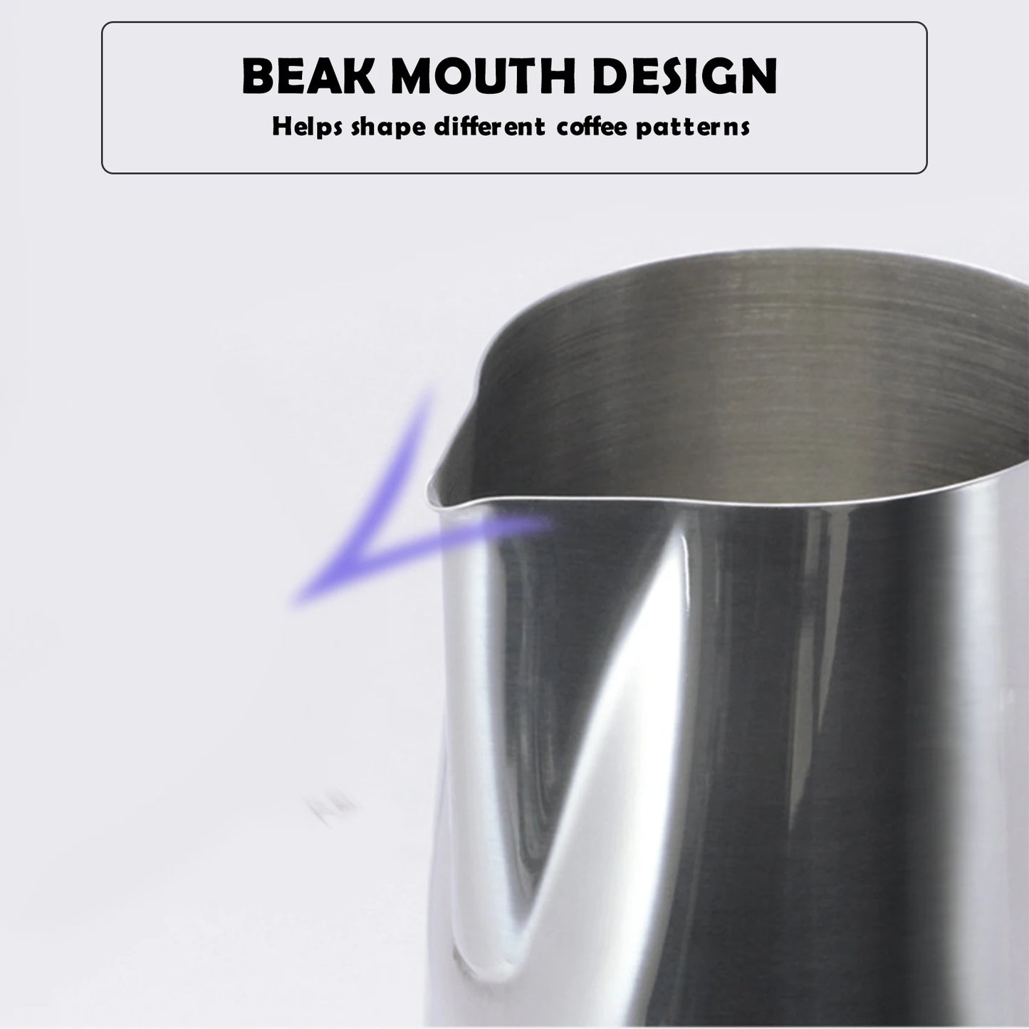 Milk Frothing Pitcher with Temperature Display – Stainless Steel Jug for Latte Art 350/600ml