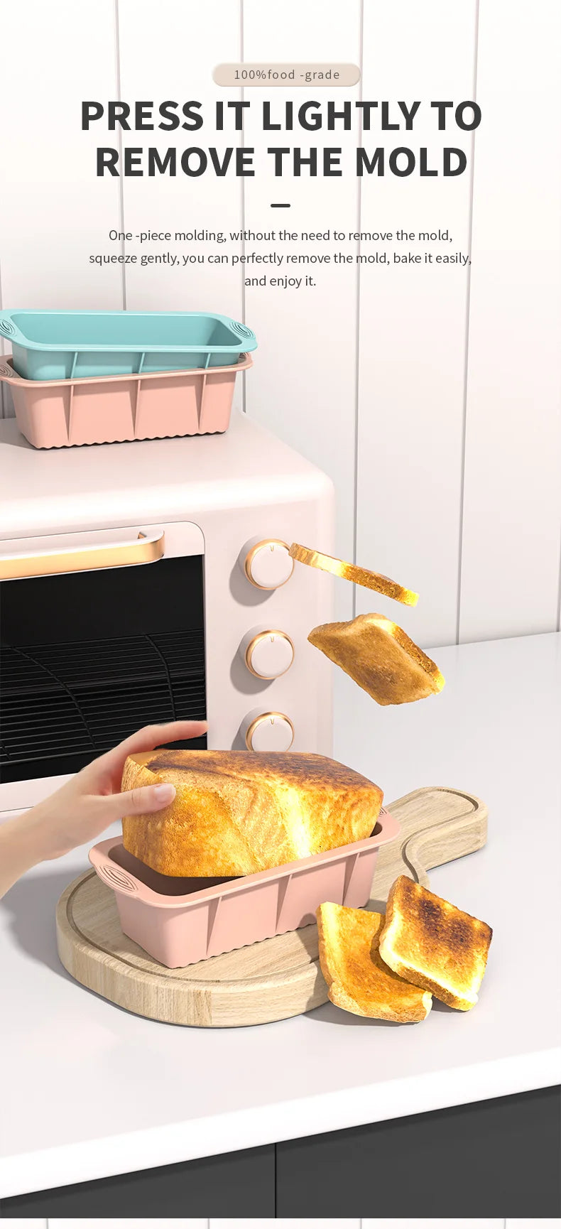 Non-Stick Silicone Cake Mould – Versatile Baking Pan for Cakes or Breads