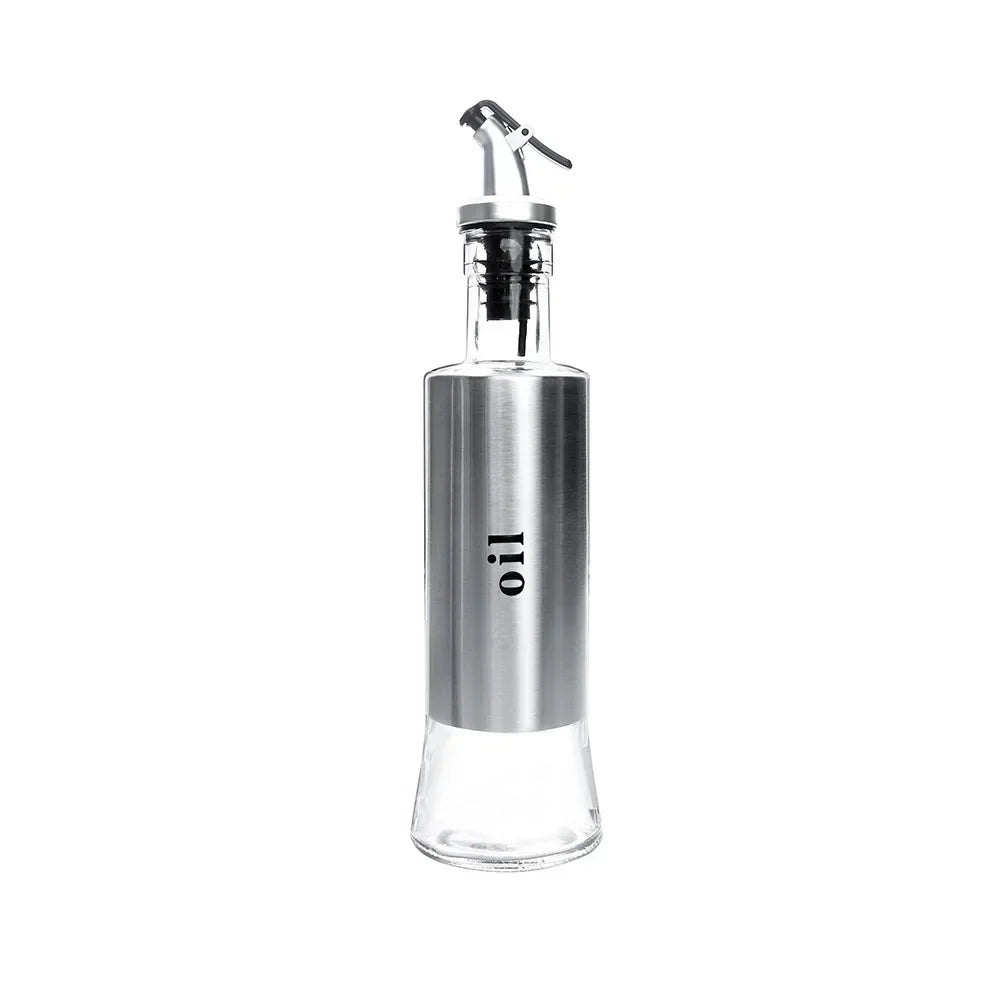 Stainless Steel Oil Bottle – 300ml/500ml Dispenser for Olive Oil, Vinegar & Sauces