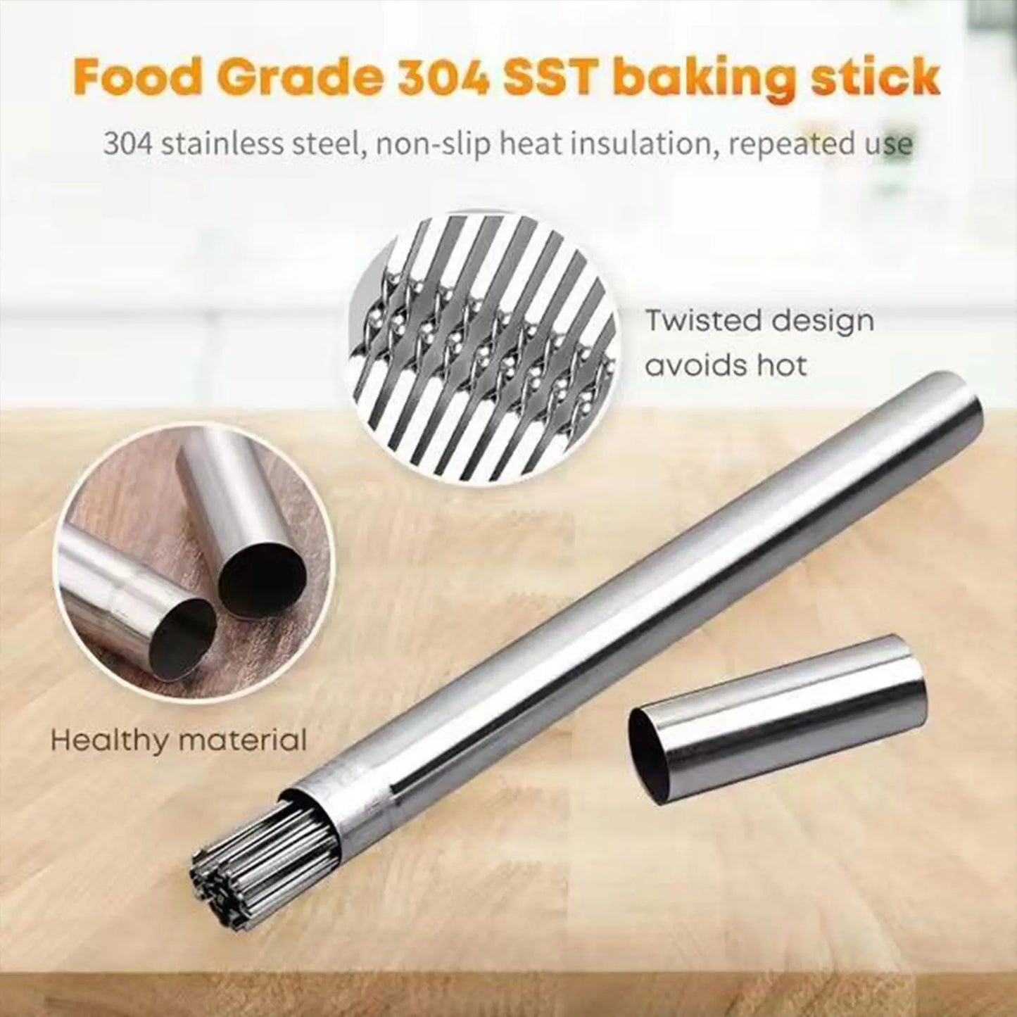 20pcs Stainless Steel BBQ Skewers – Reusable Flat Rotating Sticks for Grill & Garden BBQ