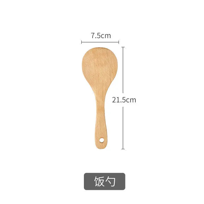 Wooden Cooking Utensils – Non-Stick Safe Kitchen Tools for Frying & Stirring