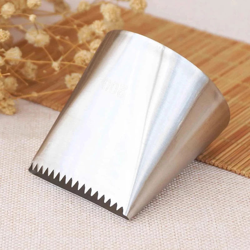 Basket Weave Icing Nozzles – Stainless Steel Piping Tips for Cake & Cupcake Decorating