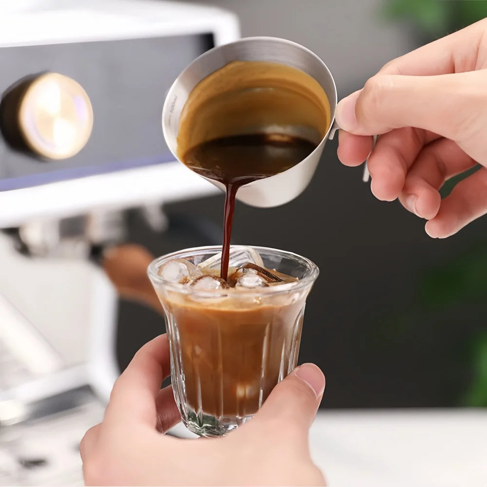 100ml Stainless Steel Espresso Extraction Cup – Coffee Cup with Scale for Home or Café Use