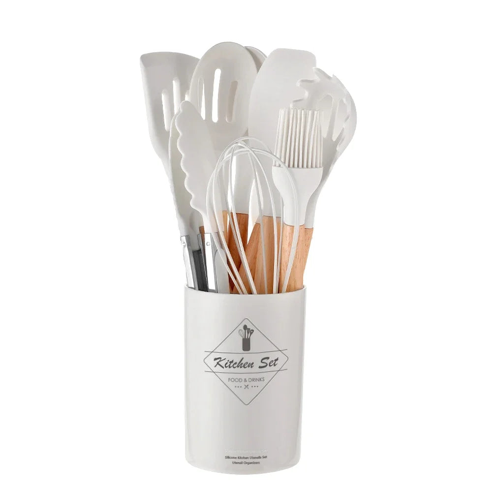 12Pcs Silicone Cooking Utensils Set
