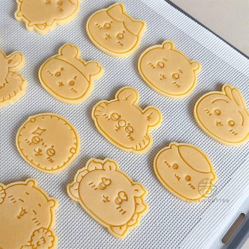 3pcs Animals Cookie Plunger Cutters
