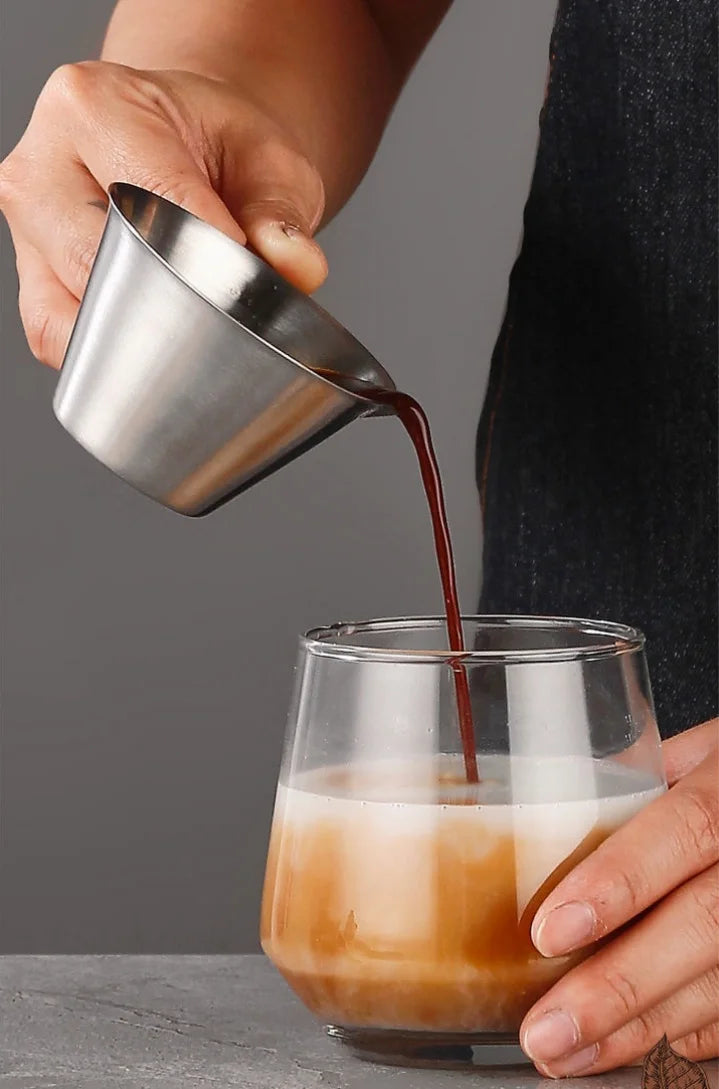 100ml Stainless Steel Espresso Extraction Cup – Coffee Cup with Scale for Home or Café Use
